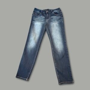 1822 Denim Women's Jeans Size 10 Straight Leg Mid Rise Stretch Blue Wash